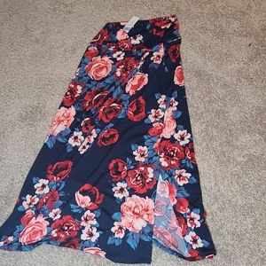 Blue rose Agnes&Dora women's side slit maxi skirt